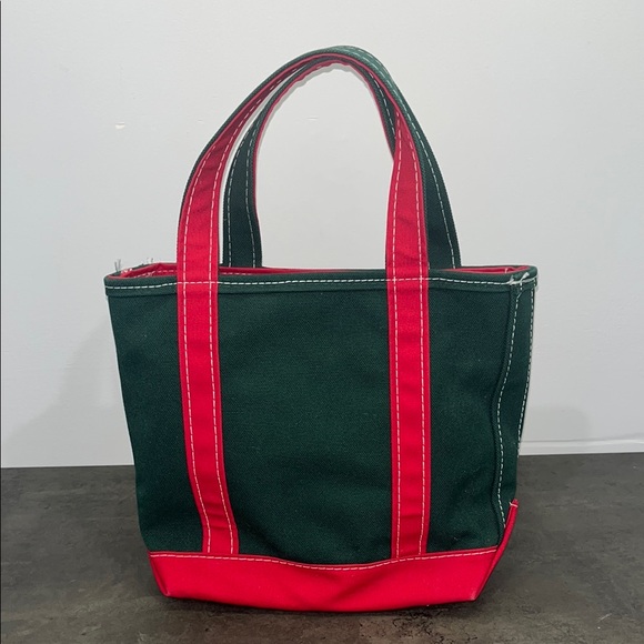 L.L Bean Boat and Tote Medium size Red/Green Discontinued colors - Picture 1 of 11